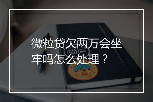 微粒贷欠两万会坐牢吗怎么处理？