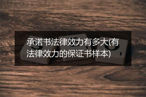承诺书法律效力有多大(有法律效力的保证书样本)