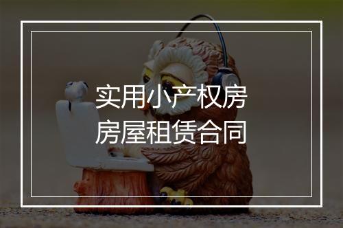 实用小产权房房屋租赁合同