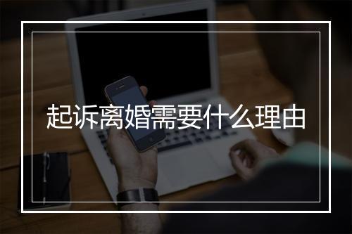起诉离婚需要什么理由