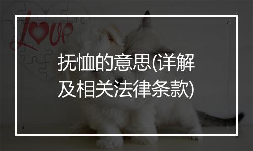 抚恤的意思(详解及相关法律条款)