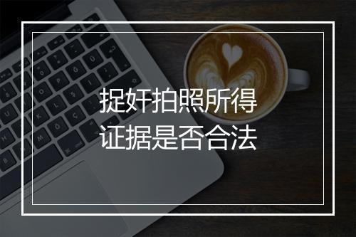捉奸拍照所得证据是否合法