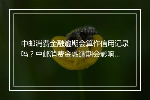 中邮消费金融逾期会算作信用记录吗？中邮消费金融逾期会影响个人信用吗？