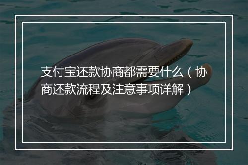 支付宝还款协商都需要什么（协商还款流程及注意事项详解）
