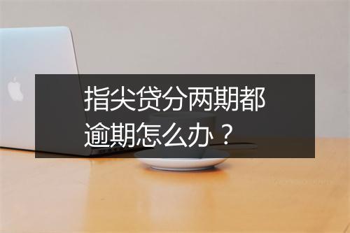 指尖贷分两期都逾期怎么办？