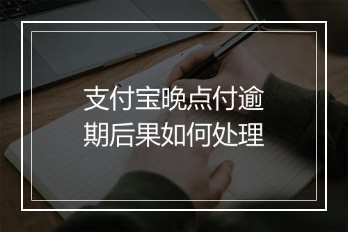 支付宝晚点付逾期后果如何处理