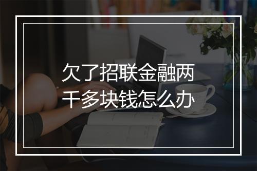 欠了招联金融两千多块钱怎么办