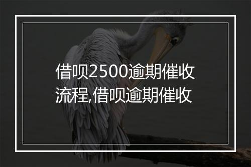借呗2500逾期催收流程,借呗逾期催收