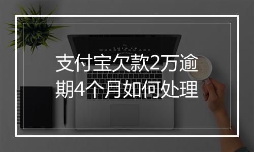 支付宝欠款2万逾期4个月如何处理