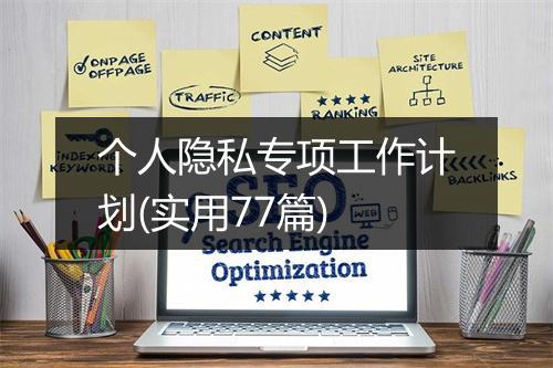 个人隐私专项工作计划(实用77篇)