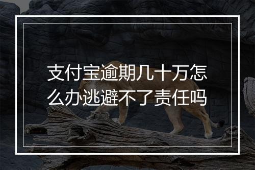 支付宝逾期几十万怎么办逃避不了责任吗