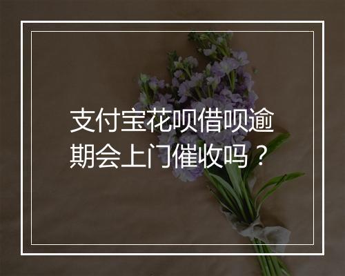 支付宝花呗借呗逾期会上门催收吗？