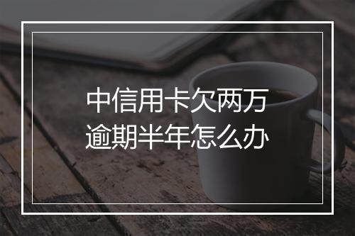 中信用卡欠两万逾期半年怎么办