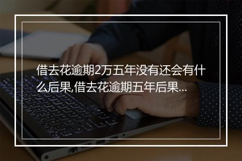 借去花逾期2万五年没有还会有什么后果,借去花逾期五年后果严重吗