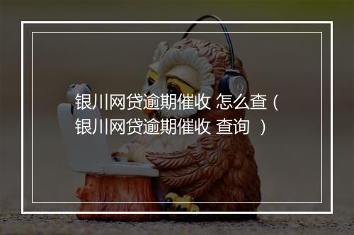 银川网贷逾期催收 怎么查（银川网贷逾期催收 查询 ）