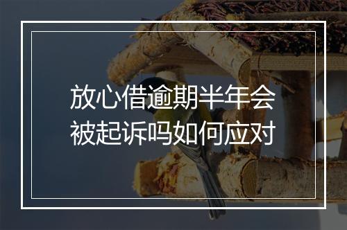 放心借逾期半年会被起诉吗如何应对