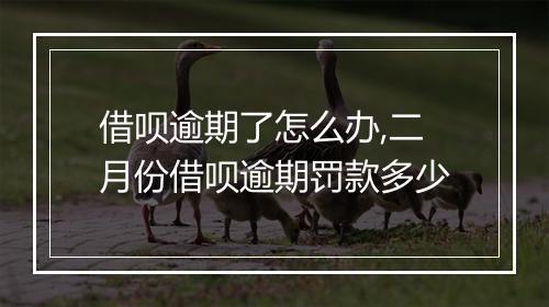 借呗逾期了怎么办,二月份借呗逾期罚款多少