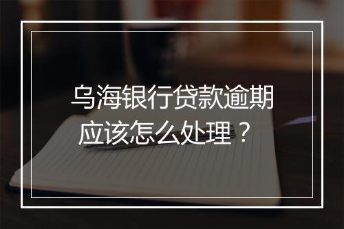乌海银行贷款逾期 应该怎么处理？