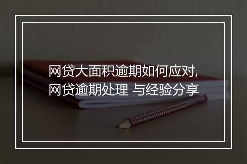 网贷大面积逾期如何应对,网贷逾期处理 与经验分享