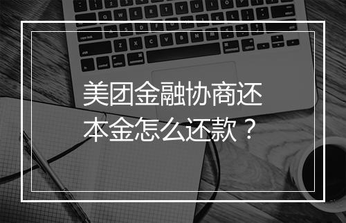 美团金融协商还本金怎么还款？