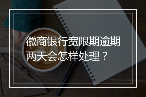 徽商银行宽限期逾期两天会怎样处理？
