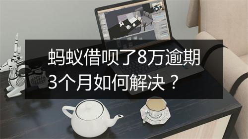 蚂蚁借呗了8万逾期3个月如何解决？