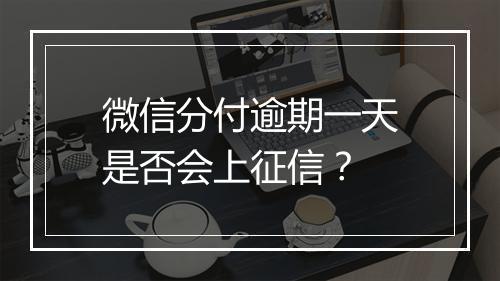 微信分付逾期一天是否会上征信？