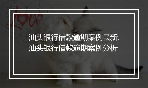 汕头银行借款逾期案例最新,汕头银行借款逾期案例分析