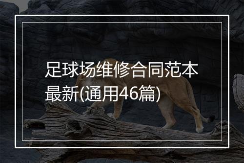 足球场维修合同范本最新(通用46篇)