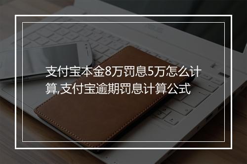 支付宝本金8万罚息5万怎么计算,支付宝逾期罚息计算公式