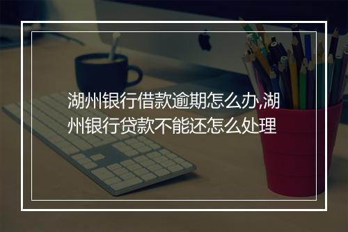 湖州银行借款逾期怎么办,湖州银行贷款不能还怎么处理