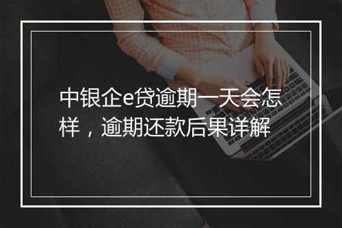 中银企e贷逾期一天会怎样，逾期还款后果详解