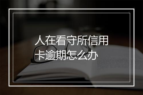 人在看守所信用卡逾期怎么办
