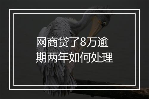 网商贷了8万逾期两年如何处理