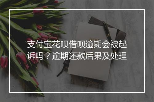 支付宝花呗借呗逾期会被起诉吗？逾期还款后果及处理