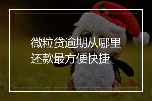 微粒贷逾期从哪里还款最方便快捷