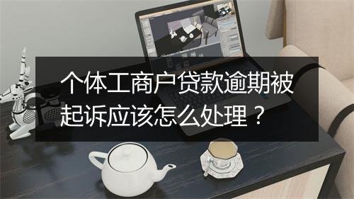 个体工商户贷款逾期被起诉应该怎么处理？
