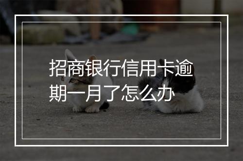 招商银行信用卡逾期一月了怎么办
