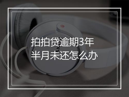 拍拍贷逾期3年半月未还怎么办