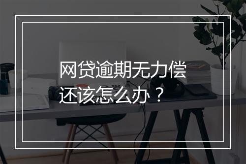 网贷逾期无力偿还该怎么办？