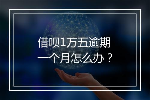 借呗1万五逾期一个月怎么办？