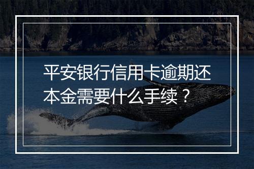 平安银行信用卡逾期还本金需要什么手续？