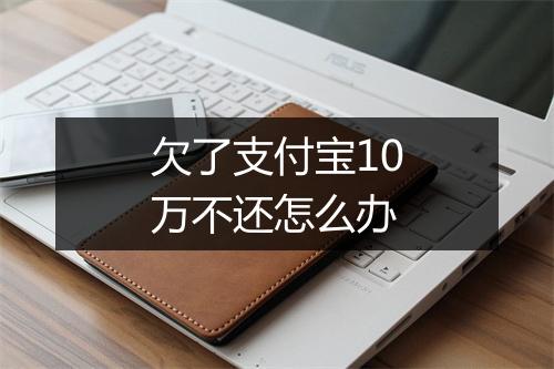 欠了支付宝10万不还怎么办