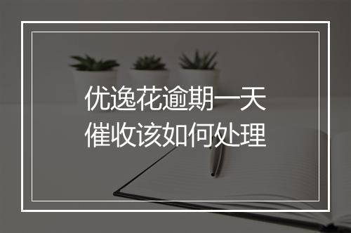 优逸花逾期一天催收该如何处理