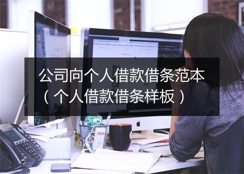公司向个人借款借条范本（个人借款借条样板）