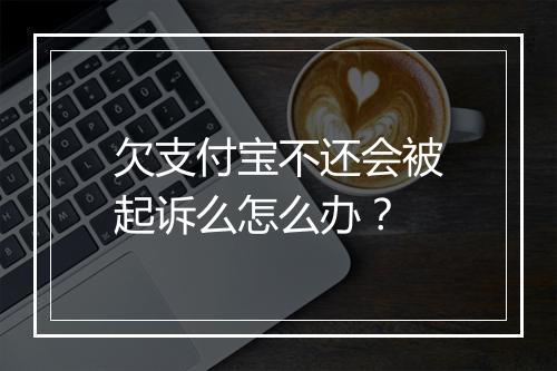 欠支付宝不还会被起诉么怎么办？