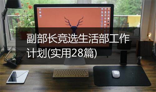 副部长竞选生活部工作计划(实用28篇)
