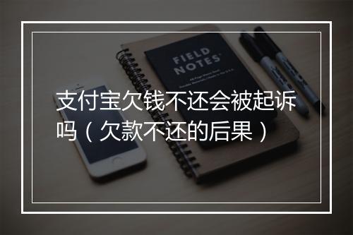 支付宝欠钱不还会被起诉吗（欠款不还的后果）