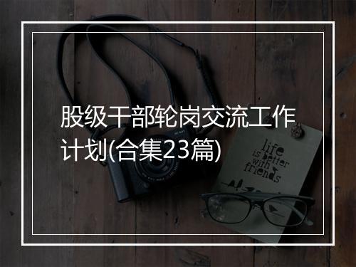 股级干部轮岗交流工作计划(合集23篇)