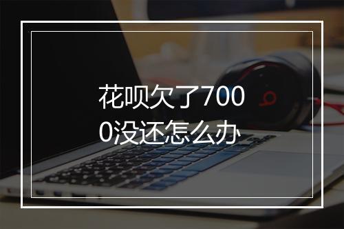 花呗欠了7000没还怎么办